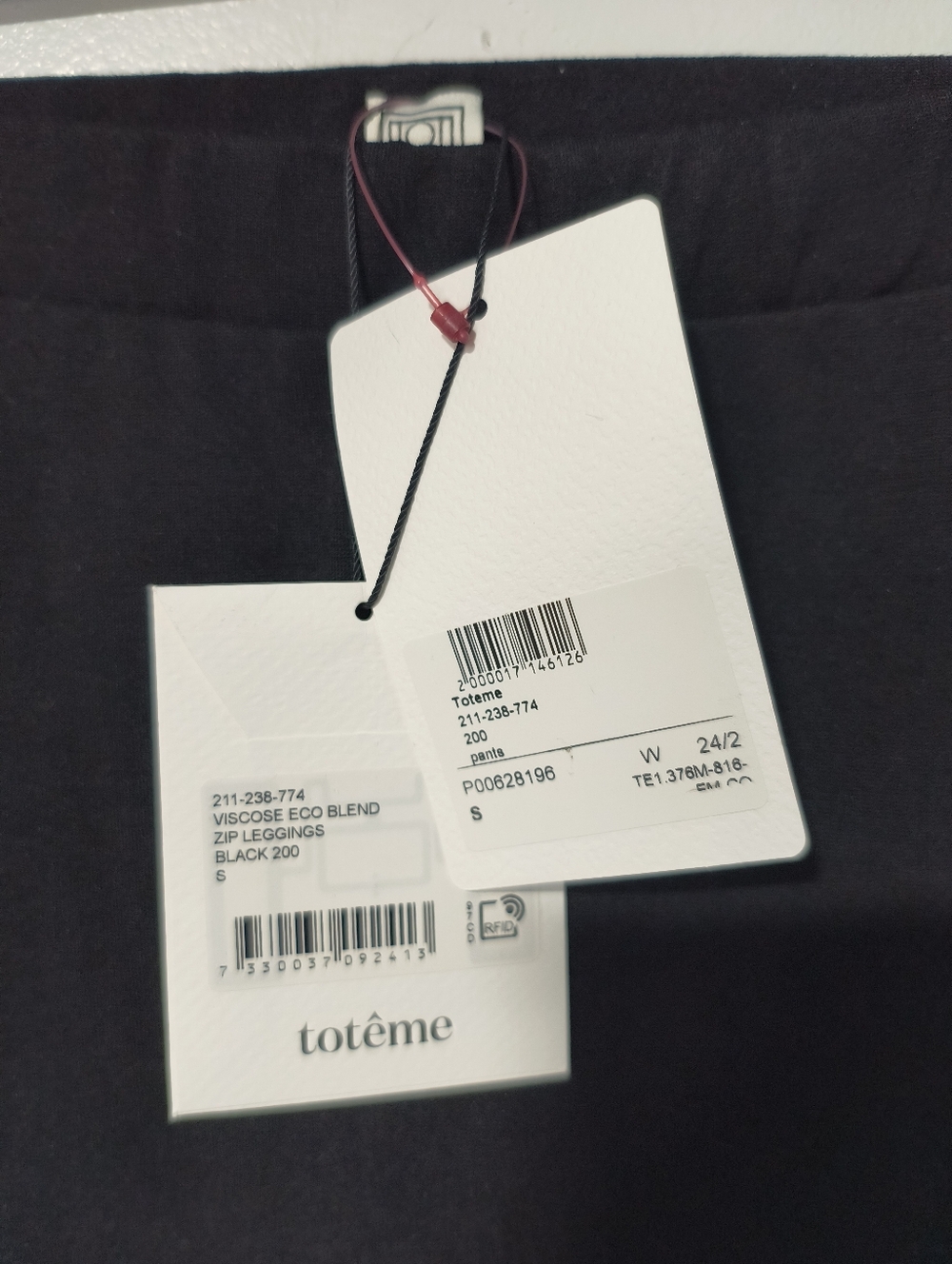 NWT Toteme Zip Leggings Sz S - Picture 3 of 6